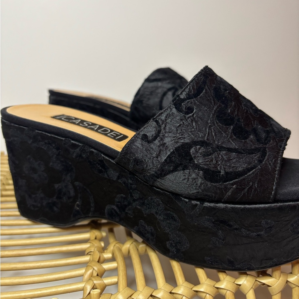 Casadei Women's Black Platform Sandals